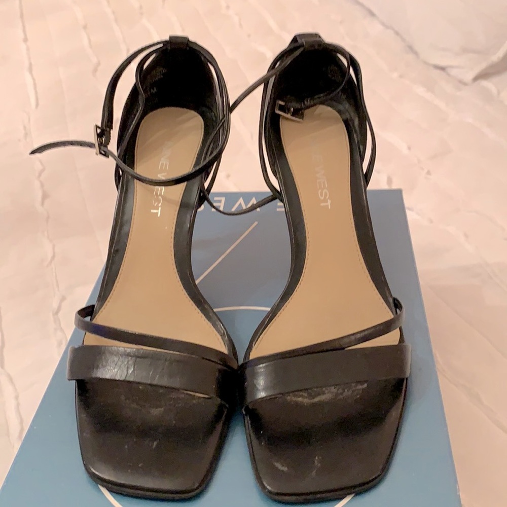 Black Square Toe Heels